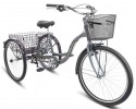 Велосипед 26' STELS ENERGY-VI серый, +корзина-2шт., 6 ск., 17'